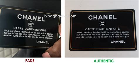 chanel authentic vs fake|authenticity card chanel.